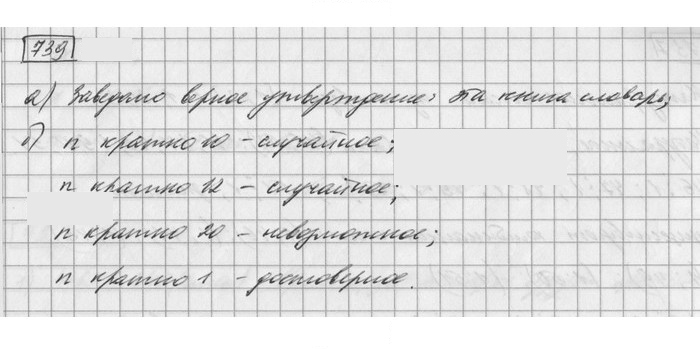 Скан решения номера 739