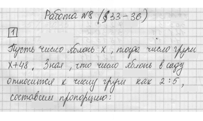 Скан решения номера 1