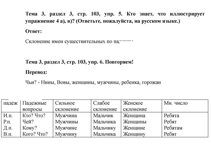 Скан решения номера 103