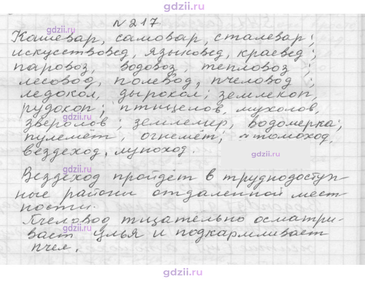 Скан решения номера 217