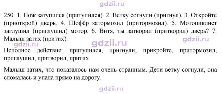 Скан решения номера 250