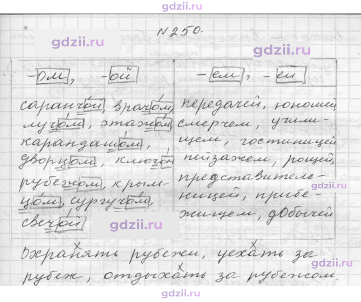 Скан решения номера 250