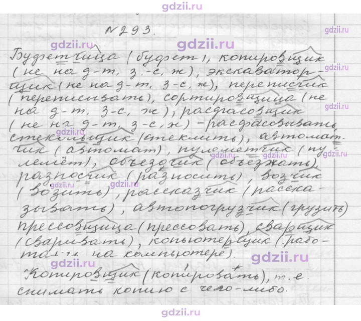 Скан решения номера 293
