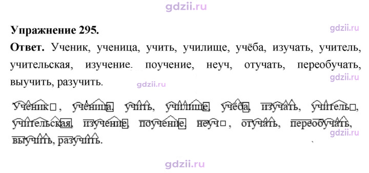 Скан решения номера 295