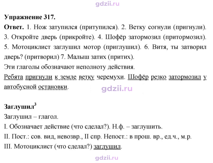 Скан решения номера 317