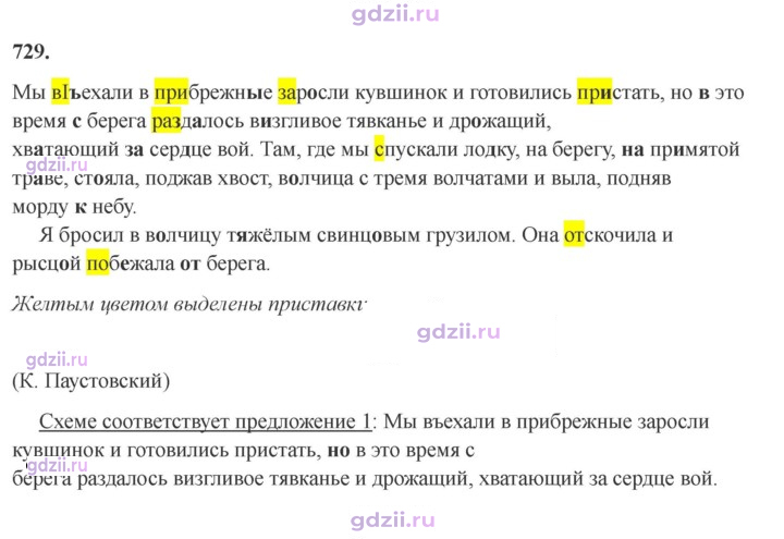 Скан решения номера 729