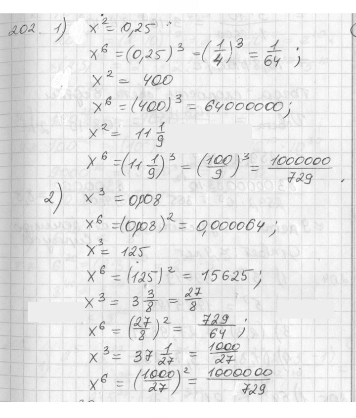 Скан решения номера 202