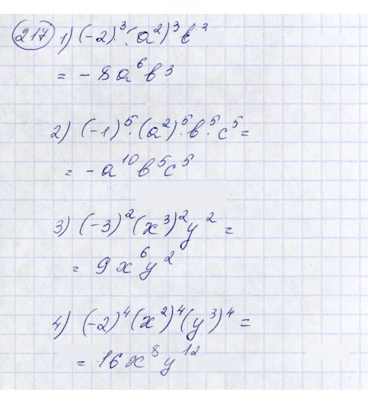 Скан решения номера 217