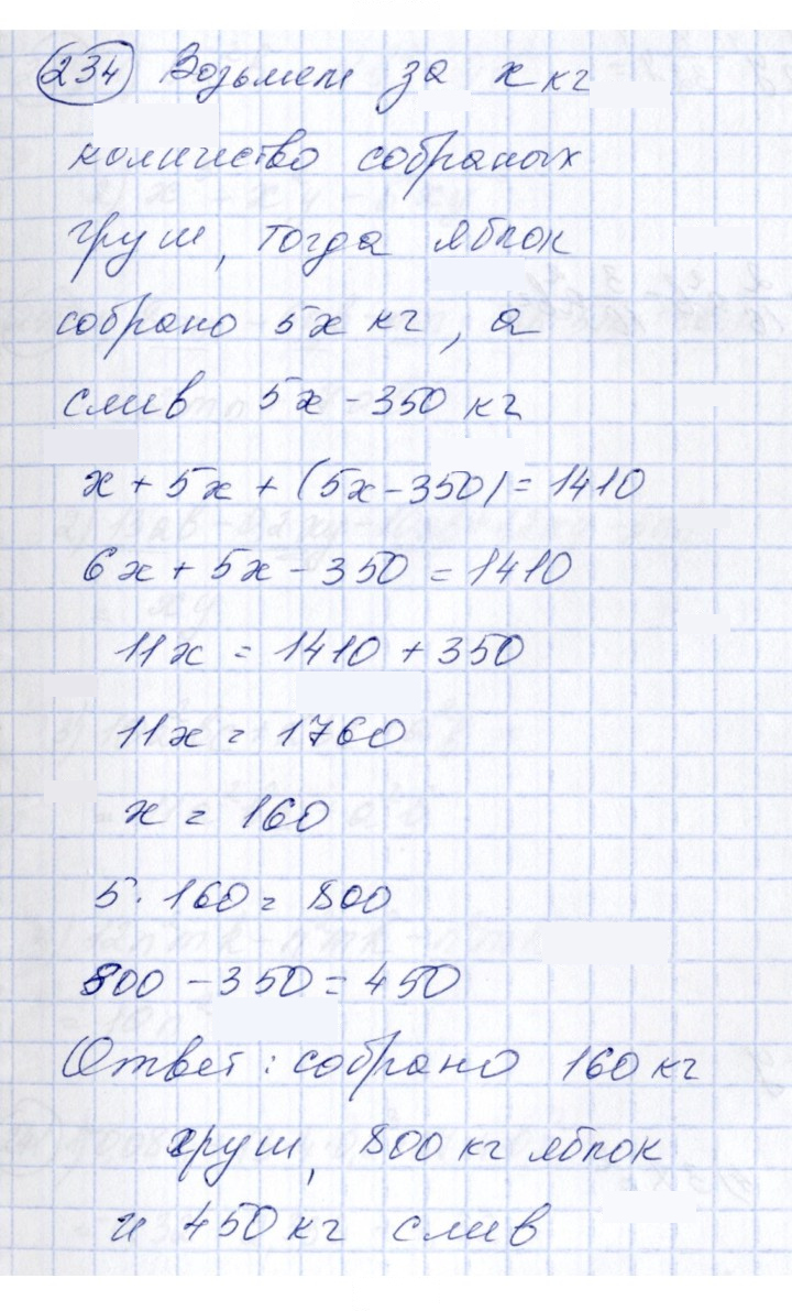 Скан решения номера 234