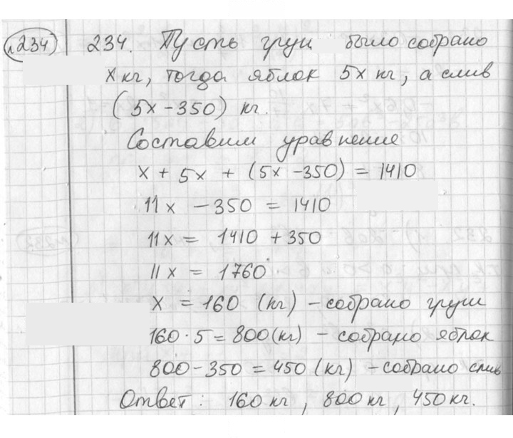 Скан решения номера 234