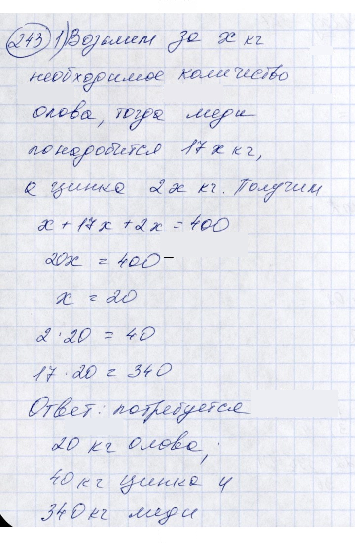 Скан решения номера 243