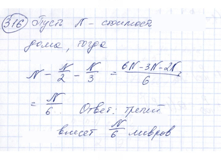 Скан решения номера 316