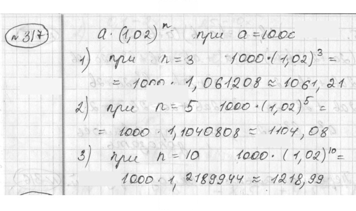 Скан решения номера 317