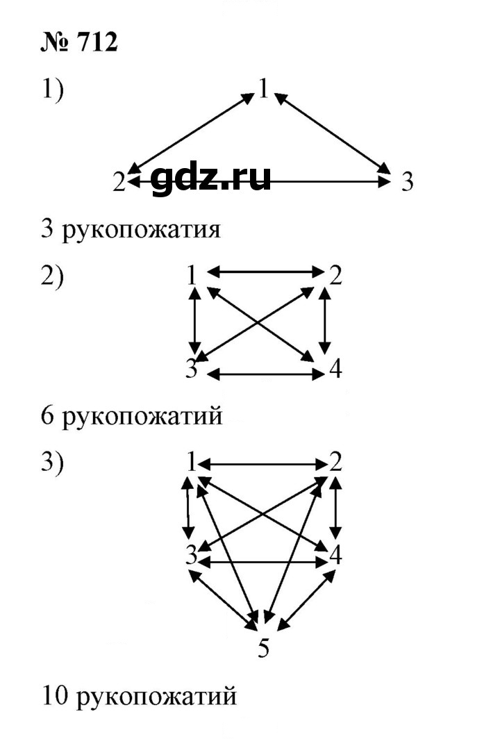 Скан решения номера 712