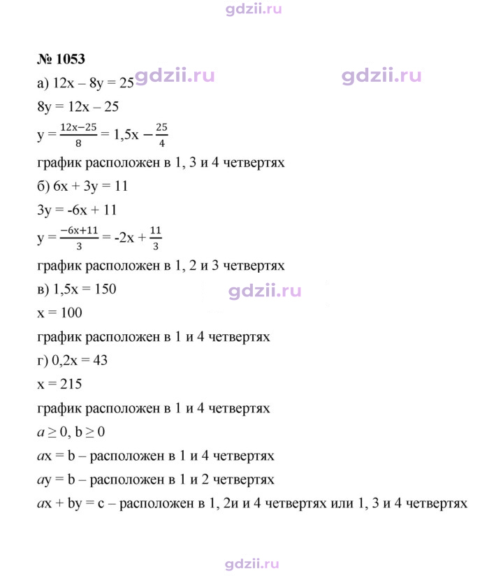 Скан решения номера 1053