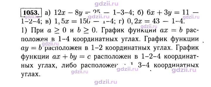 Скан решения номера 1053