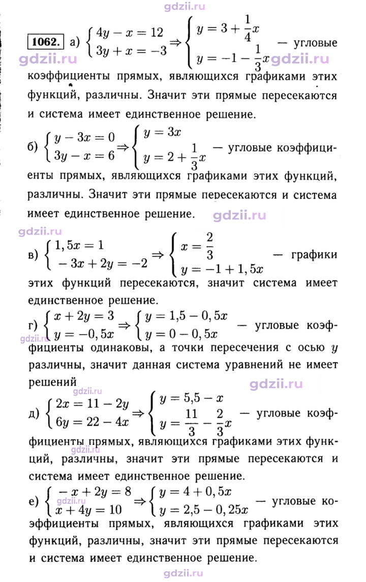 Скан решения номера 1062