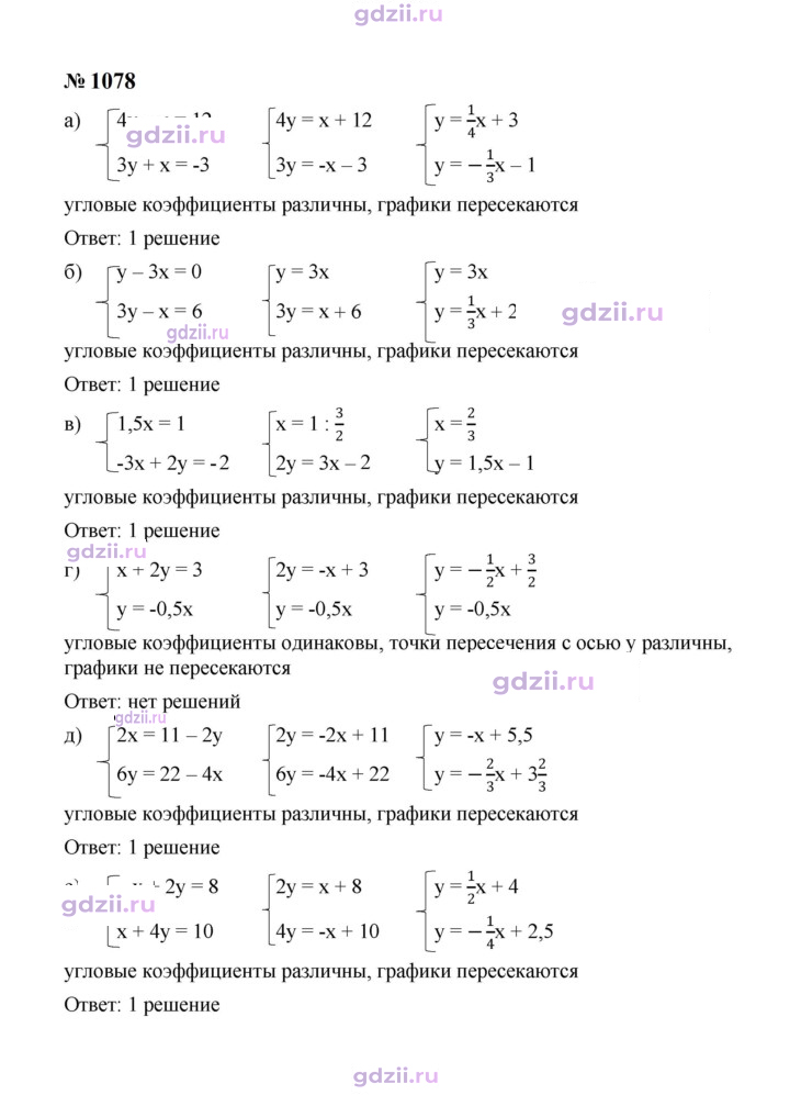 Скан решения номера 1078