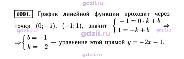 Скан решения номера 1091