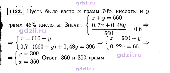 Скан решения номера 1122