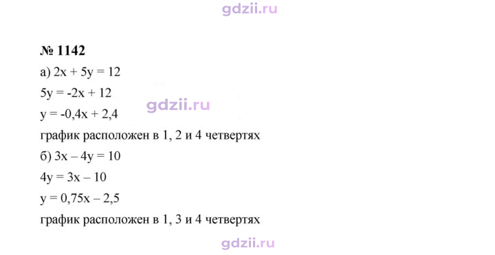 Скан решения номера 1142