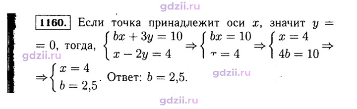 Скан решения номера 1160