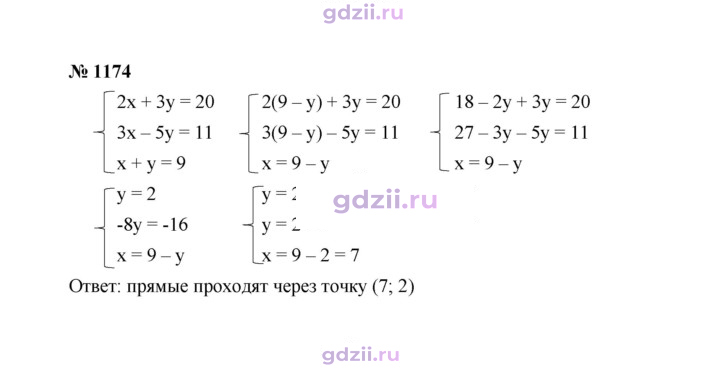 Скан решения номера 1174