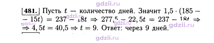 Скан решения номера 481