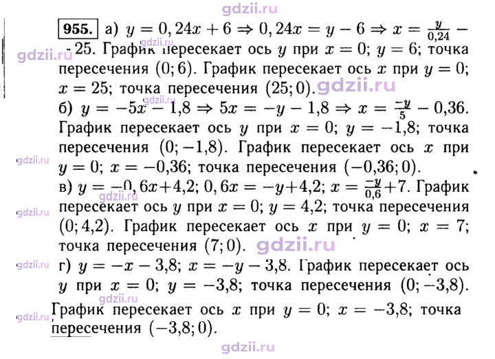 Скан решения номера 955