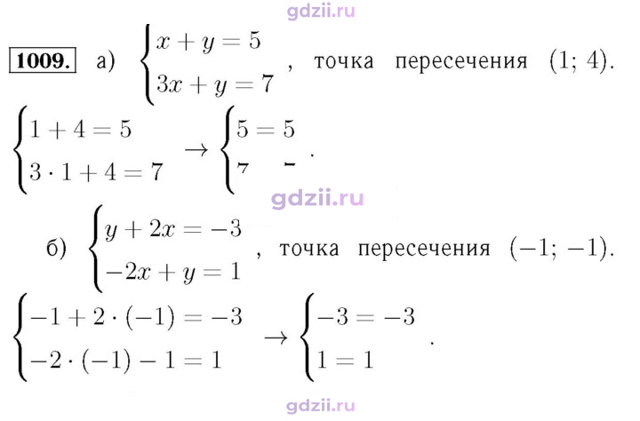 Скан решения номера 1009