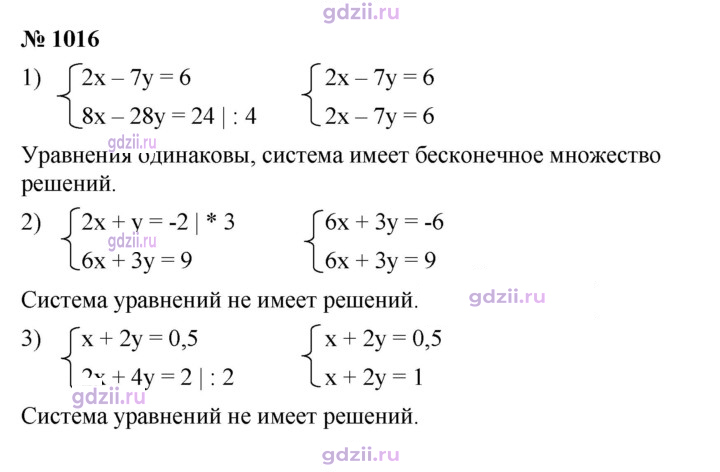 Скан решения номера 1016