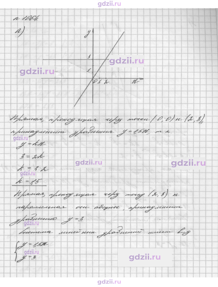 Скан решения номера 1064