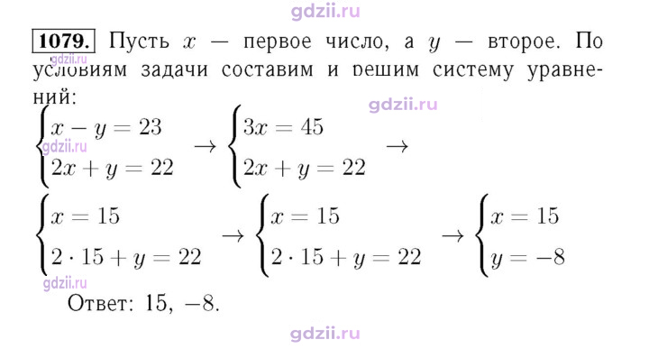 Скан решения номера 1079