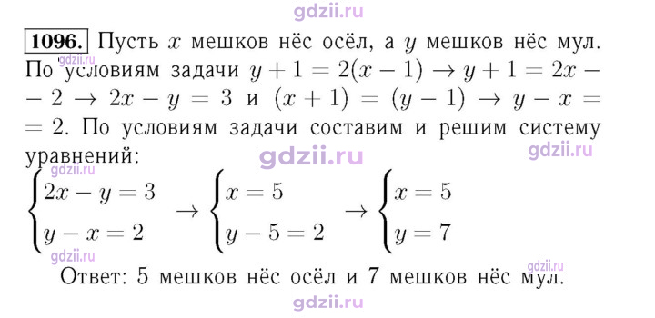 Скан решения номера 1096