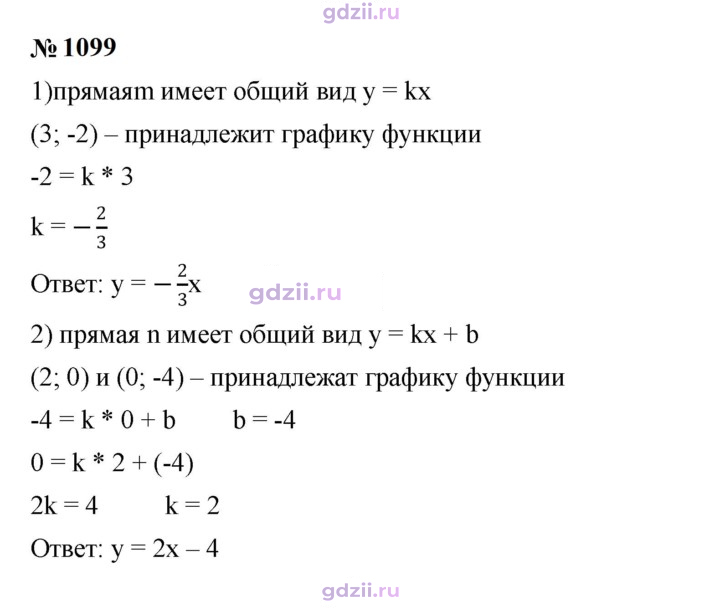 Скан решения номера 1099