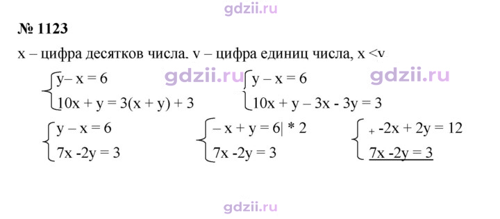 Скан решения номера 1123