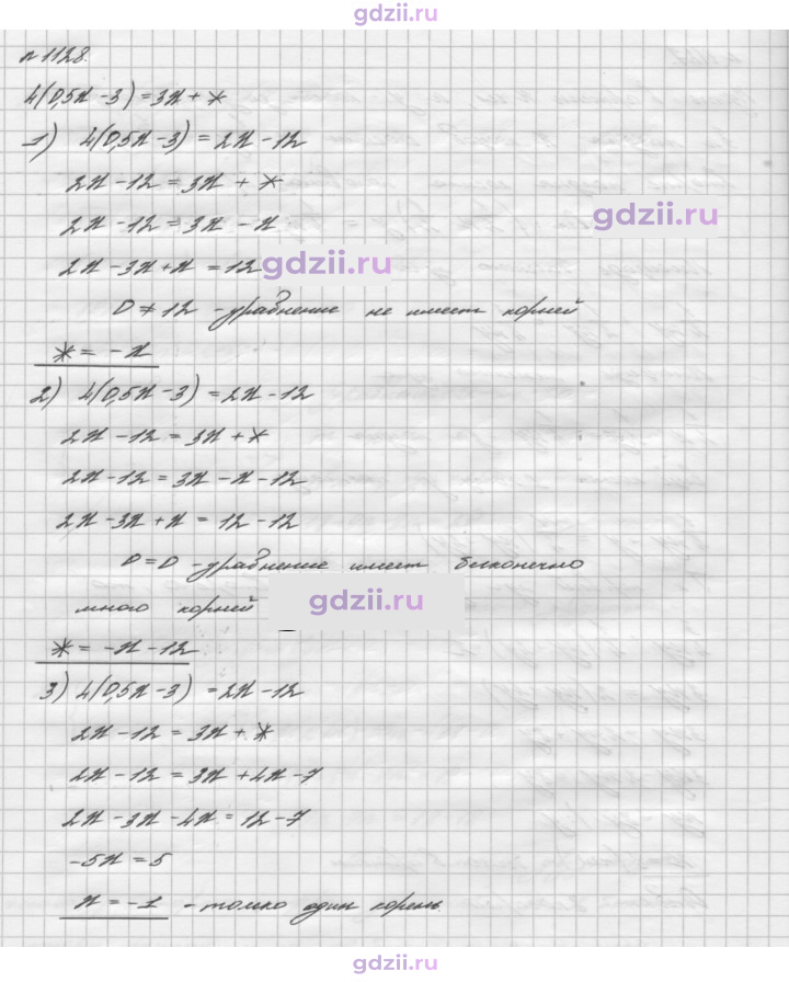 Скан решения номера 1128