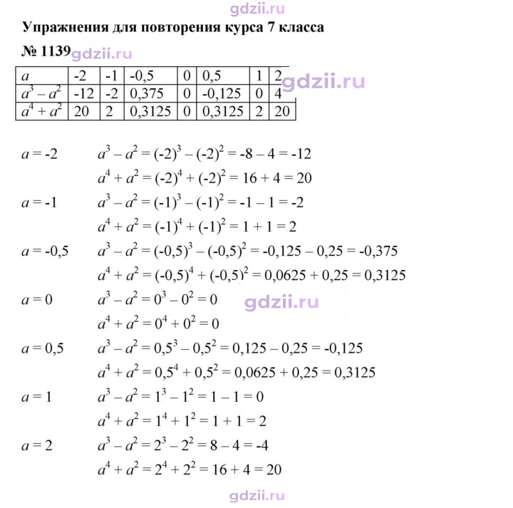 Скан решения номера 1139