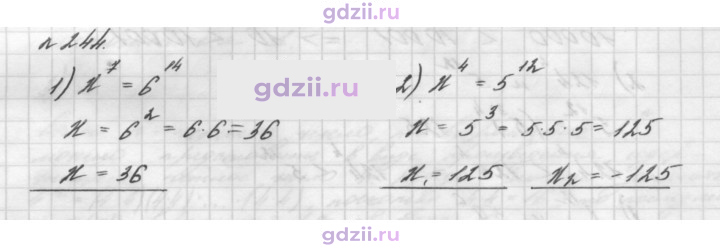 Скан решения номера 244