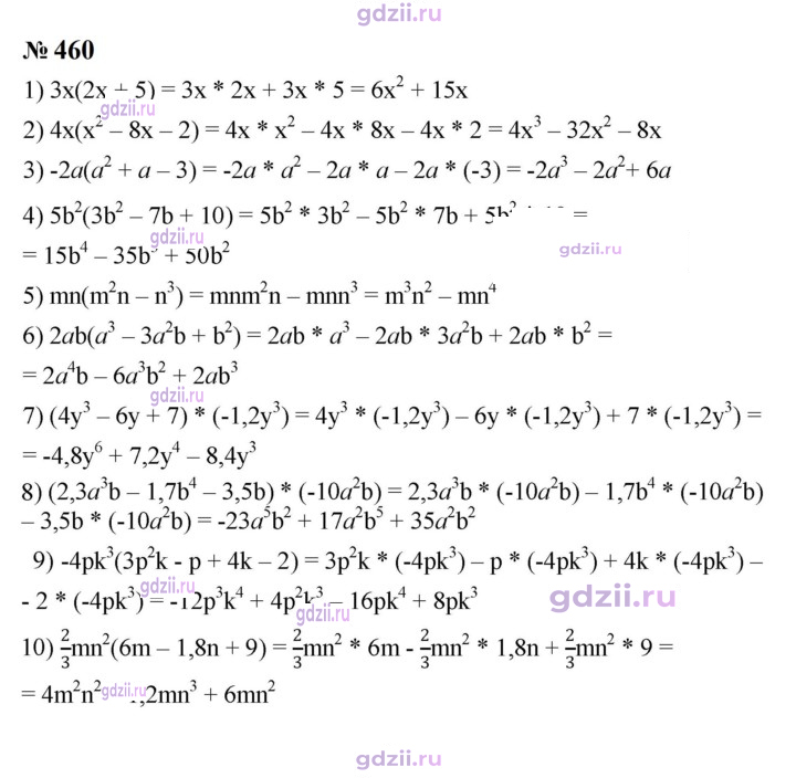 Скан решения номера 460