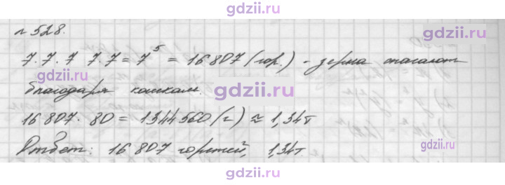 Скан решения номера 528
