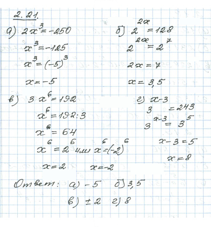 Скан решения номера 2.21