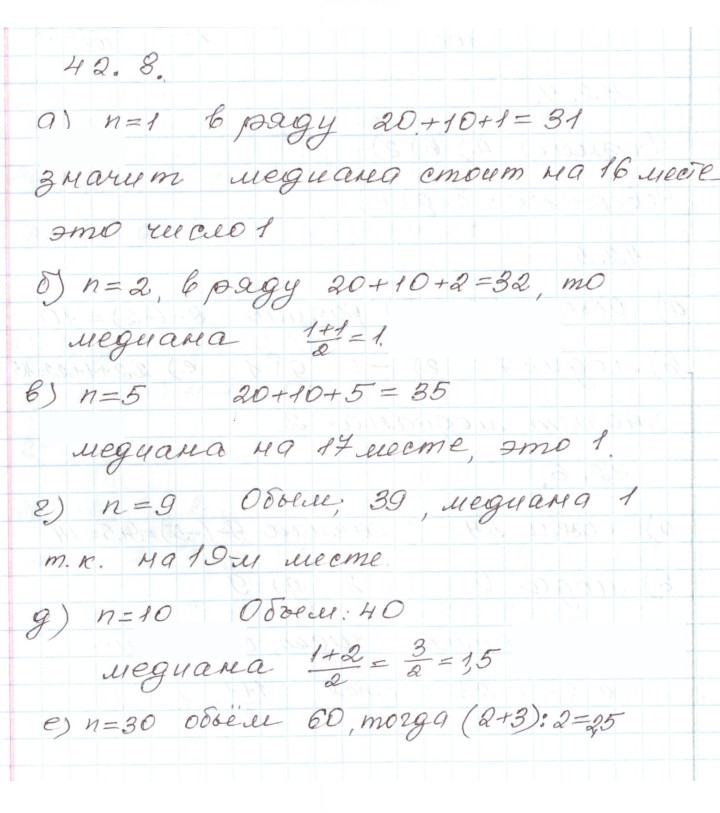 Скан решения номера 42.8