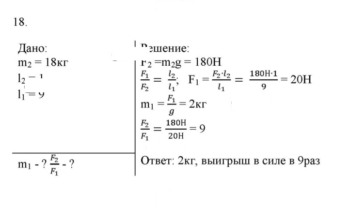 Скан решения номера 18