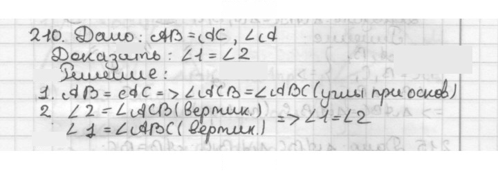 Скан решения номера 210