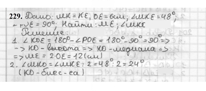 Скан решения номера 229
