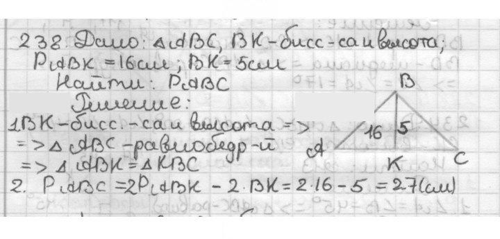 Скан решения номера 238