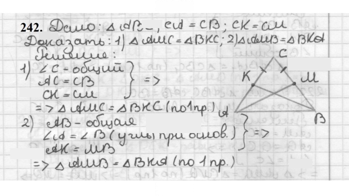 Скан решения номера 242