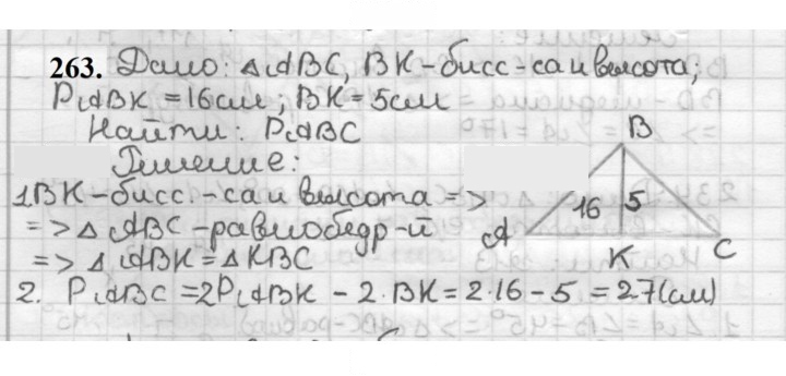 Скан решения номера 263