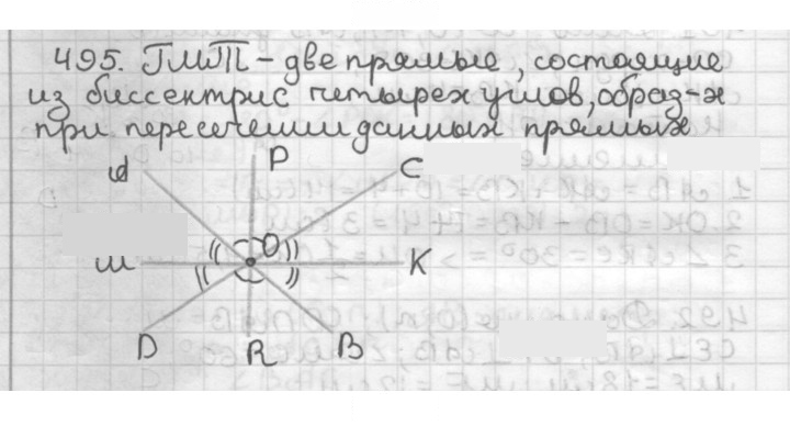 Скан решения номера 495